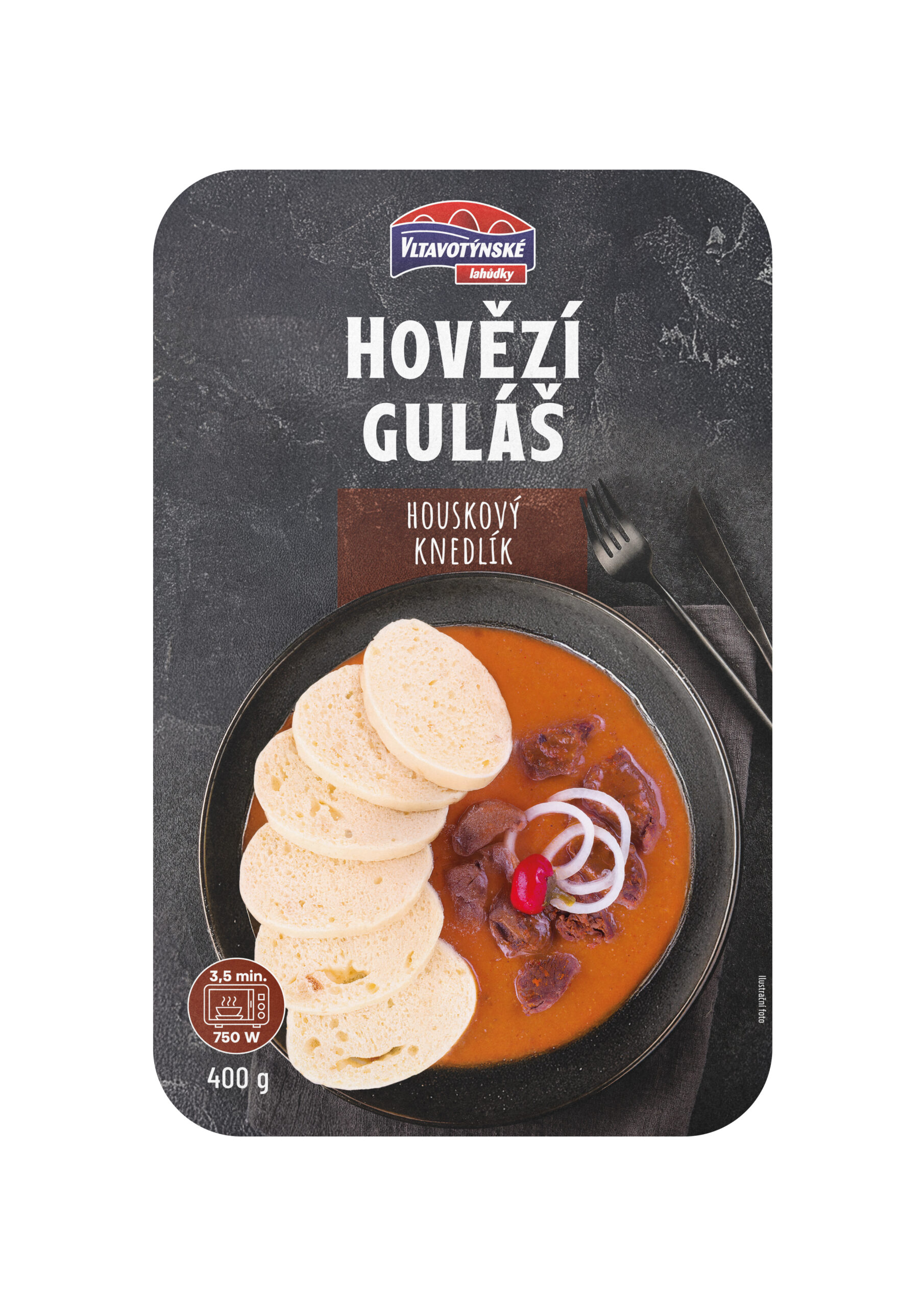 Hovězí guláš, houskový knedlík