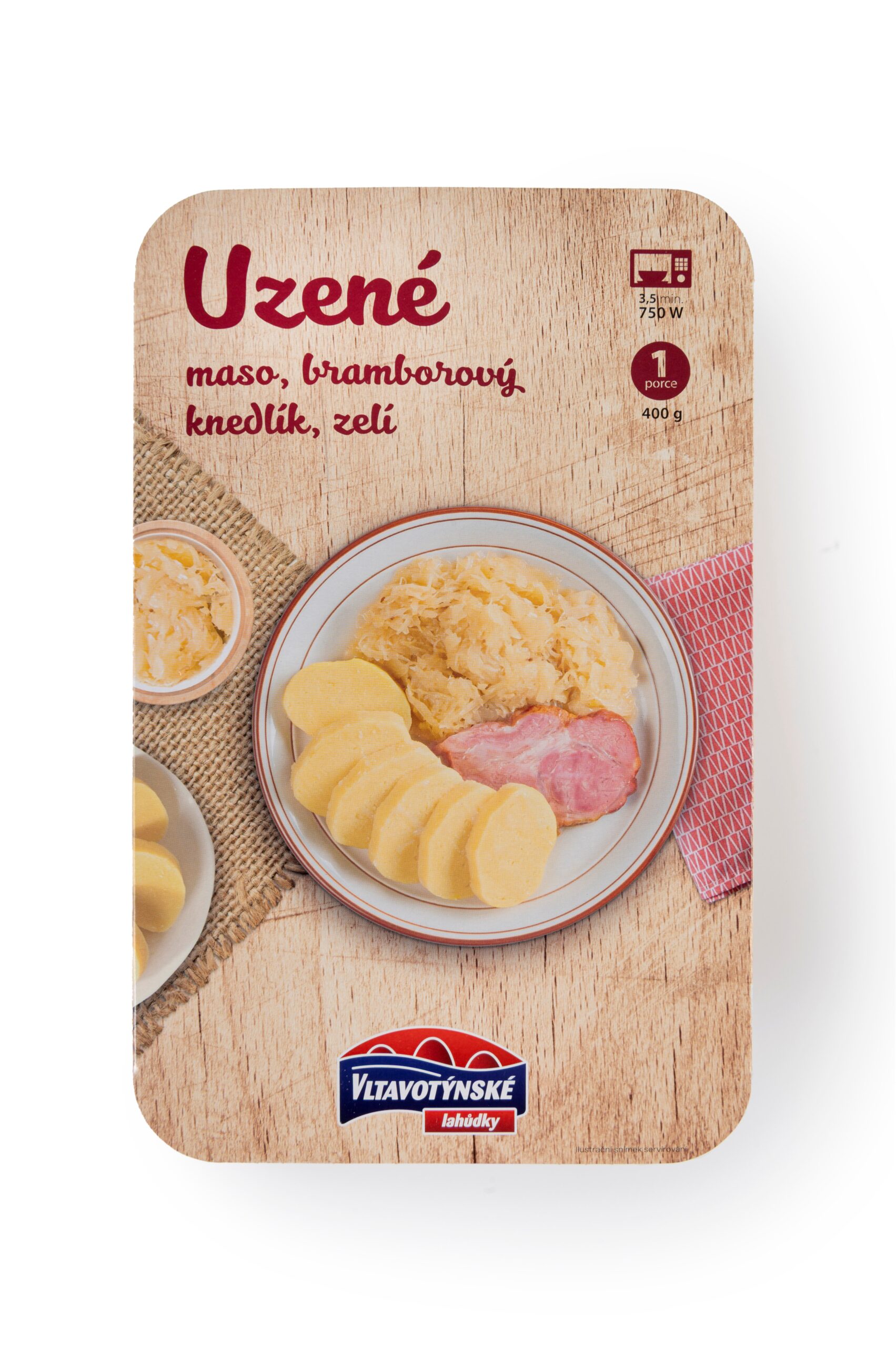 Uzené maso, bramborový knedlík, zelí