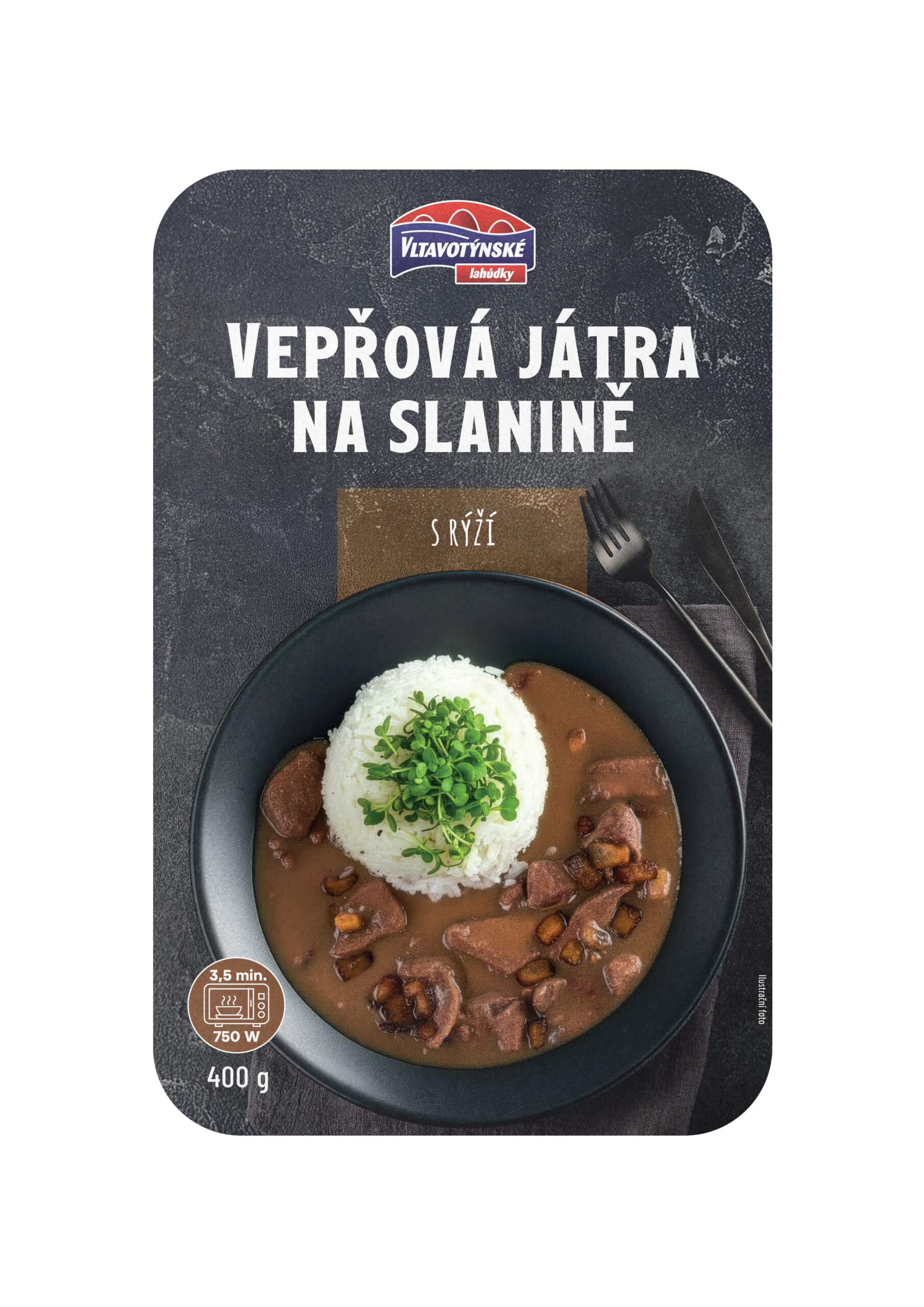 Vepřová játra na slanině s rýží